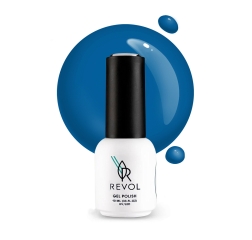 REVOL Гель лак Fashion week colors №10 Electric blue lemonade, 10мл