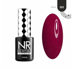 NR-202 Perfect red гель-лак, Бордово-фиолетовый (10 мл)