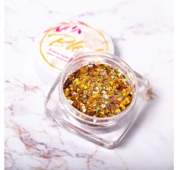 BLESK Дизайн для ногтей Блеск кристаллов, золотой