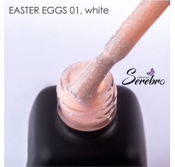 SEREBRO Гель лак Easter eggs white 01, 11мл