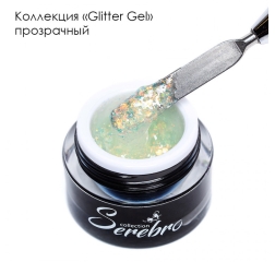 SEREBRO Гель лак Glitter gel прозрачный, 5 мл (баночка)