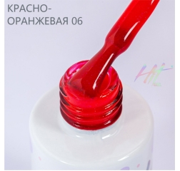 HIT Гель лак Red 06 Coral, 9 мл