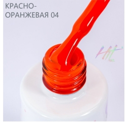 HIT Гель лак Red 04 Orange, 9 мл