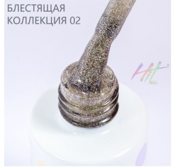 HIT Гель лак Shine 02 Gray, 9 мл