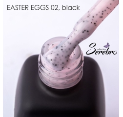 SEREBRO Гель лак Easter eggs black 02, 11мл