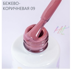 HIT Гель лак Brown 09 Tea rose, 9 мл