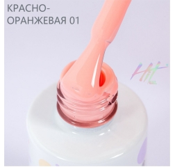 HIT Гель лак Red 01 Peach, 9 мл