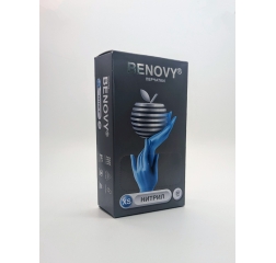 Перчатки Benovy нитрил голубые XS