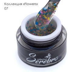 SEREBRO Гель лак Flowers 07, 5 мл (баночка)