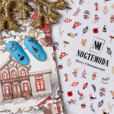 NOGTEMODA "MERRY CHRISTMAS" #019 в интернет магазине в Сургуте,NOGTEMODA "MERRY CHRISTMAS" #019 купить в Сургуте, Интернет-магазин Shopnails.pro Сургут предлагает купить NOGTEMODA "MERRY CHRISTMAS" #019, гели, акрилы, мономеры, наборы гель лаков Шеллак, биогелей OPI Axxium, специальные жидкости