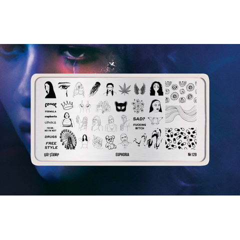 Go! Stamp пластина для стемпинга 129 в интернет магазине в Сургуте,Go! Stamp пластина для стемпинга 129 купить в Сургуте, Интернет-магазин Shopnails.pro Сургут предлагает купить Go! Stamp пластина для стемпинга 129, гели, акрилы, мономеры, наборы гель лаков Шеллак, биогелей OPI Axxium, специальные жидкости