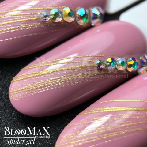 BlooMaX Паутинка Золото, 5мл  в интернет магазине в Сургуте,BlooMaX Паутинка Золото, 5мл  купить в Сургуте, Интернет-магазин Shopnails.pro Сургут предлагает купить BlooMaX Паутинка Золото, 5мл , гели, акрилы, мономеры, наборы гель лаков Шеллак, биогелей OPI Axxium, специальные жидкости