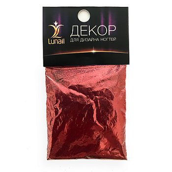 Lunail блёстки P16 Красный темный, 4гр