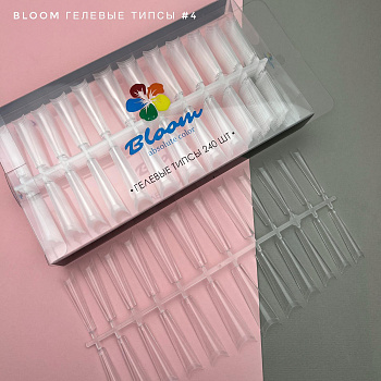 Bloom Гелевые типсы №4, арочный квадрат (240шт)
