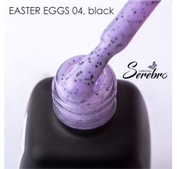 SEREBRO Гель лак Easter eggs black 04, 11мл